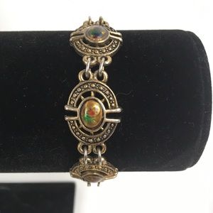Egyptian Style metal enamel bracelet
